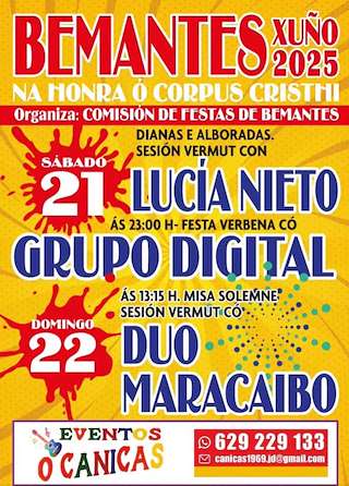 Fechas, información, programa, cartel, imágenes, mapa y ubicación de Corpus de Bemantes   en  Miño