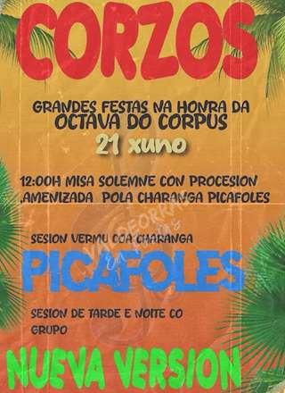 Fechas, información, programa, cartel, imágenes, mapa y ubicación de Corpus de Corzos  en  Veiga