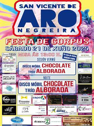 Fechas, información, programa, cartel, imágenes, mapa y ubicación de Corpus de San Vicente de Aro  en  Negreira