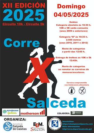 Fechas, información, programa, cartel, imágenes, mapa y ubicación de XII Corre por Salceda