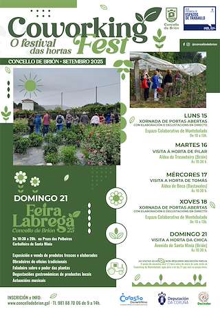 Fechas, información, programa, cartel, imágenes, mapa y ubicación de Coworking Fest   en  Brión
