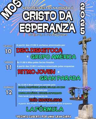 Fechas, información, programa, cartel, imágenes, mapa y ubicación de Cristo da Esperanza (2025)  en  Mos