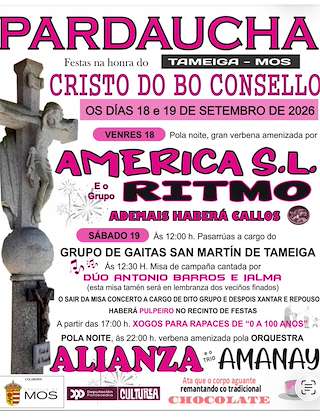 Fechas, información, programa, cartel, imágenes, mapa y ubicación de Cristo do Bo Consello de Pardaucha (2026) en Mos