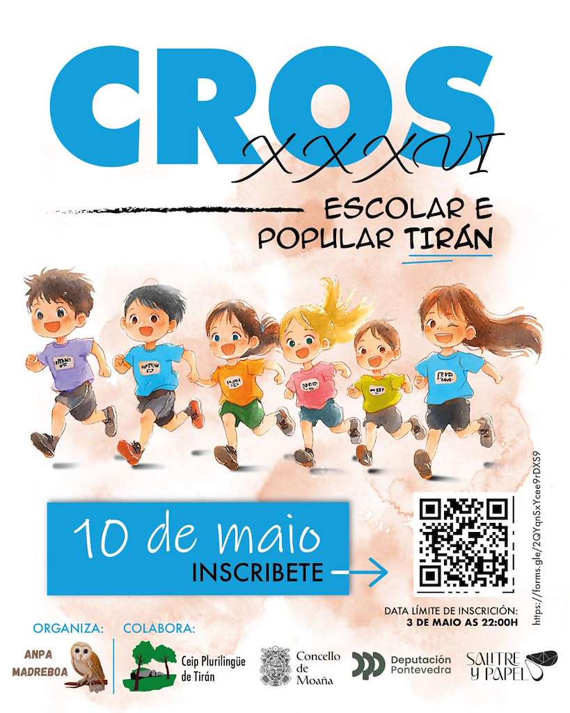 XXXVI Cross Escolar de Tirán (2026) en Moaña