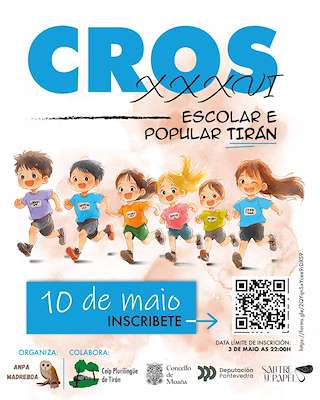 Fechas, información, programa, cartel, imágenes, mapa y ubicación de XXXVI Cross Escolar de Tirán (2026)  en  Moaña