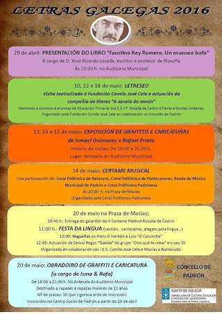 Letras Galegas (2026) en Padrón