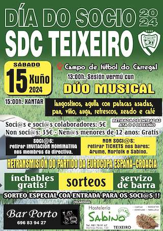 Día do Socio do SDC Teixeiro en Curtis