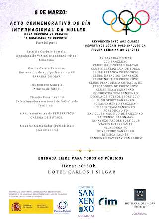 Día Internacional da Muller (2026) en Sanxenxo