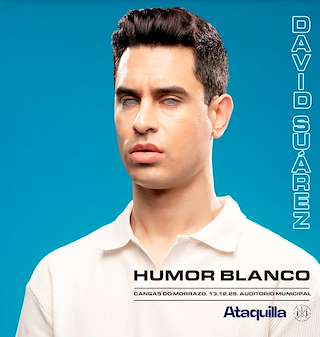 Fechas, información, programa, cartel, imágenes, mapa y ubicación de David Suárez - Humor Blanco (2025)  en  Cangas