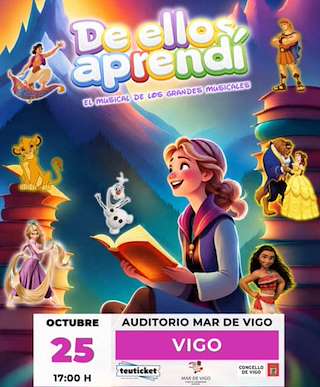 Fechas, información, programa, cartel, imágenes, mapa y ubicación de De Ellos Aprendí - El Musical de los Grandes Musicales (2026)  en  Vigo