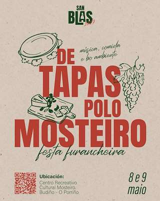 Fechas, información, programa, cartel, imágenes, mapa y ubicación de De Tapas polo Mosteiro (2026)  en  O Porriño