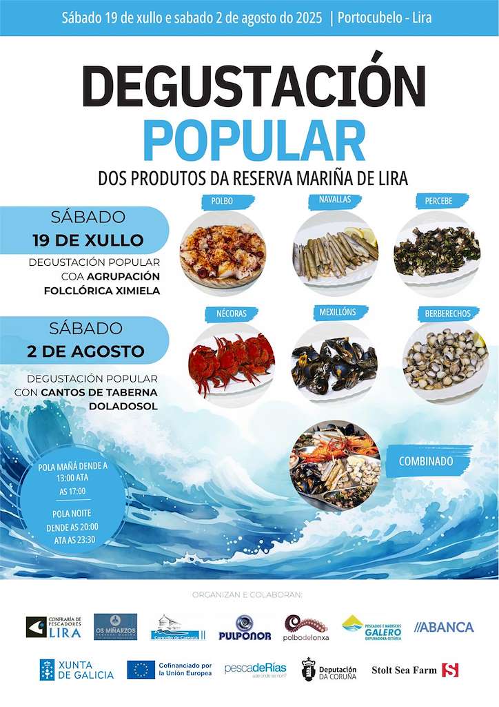 Degustación Popular de Productos da Reserva Mariña de Lira (2025) en Carnota