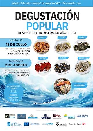 Fechas, información, programa, cartel, imágenes, mapa y ubicación de Degustación Popular de Productos da Reserva Mariña de Lira  en  Carnota