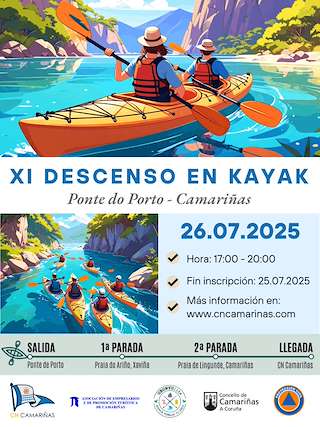 Fechas, información, programa, cartel, imágenes, mapa y ubicación de XI Descenso en Kayak  en  Camariñas