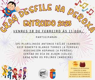 Fechas, información, programa, cartel, imágenes, mapa y ubicación de Desfile de Entroido  en  A Peroxa