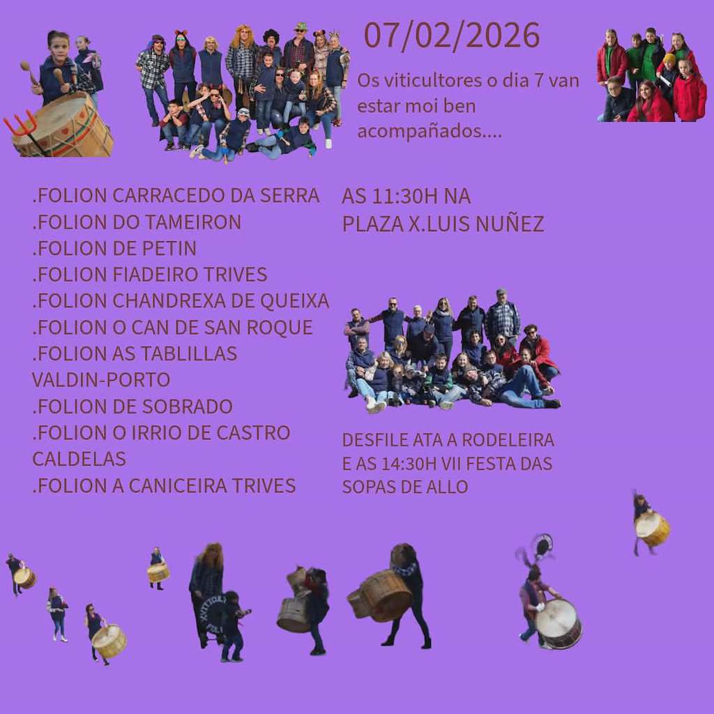 Desfile de Foliones - VII Fiesta de las Sopas de Ajo en Vilamartín de Valdeorras