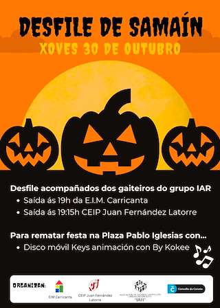 Fechas, información, programa, cartel, imágenes, mapa y ubicación de Desfile de Samaín de Castrillón (2025)  en  A Coruña