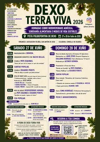 Fechas, información, programa, cartel, imágenes, mapa y ubicación de Dexo Terra Viva (2026)  en  Oleiros
