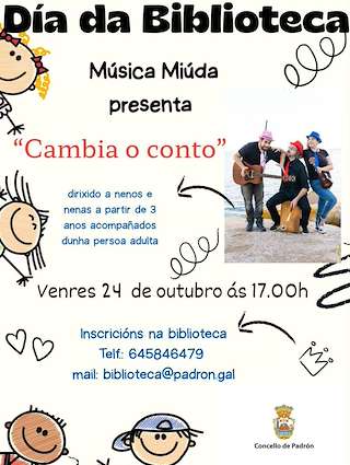 Fechas, información, programa, cartel, imágenes, mapa y ubicación de Día da Biblioteca (2025)  en  Padrón