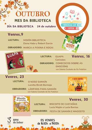 Fechas, información, programa, cartel, imágenes, mapa y ubicación de Dia da Biblioteca (2026)  en  Sober