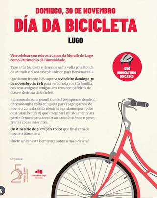 Fechas, información, programa, cartel, imágenes, mapa y ubicación de Día da Bicicleta (2025)  en  Lugo