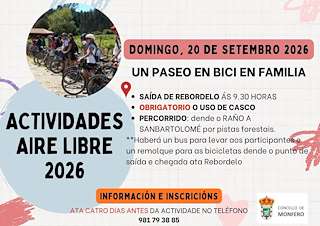 Fechas, información, programa, cartel, imágenes, mapa y ubicación de Día da Bicicleta (2026)  en  Monfero
