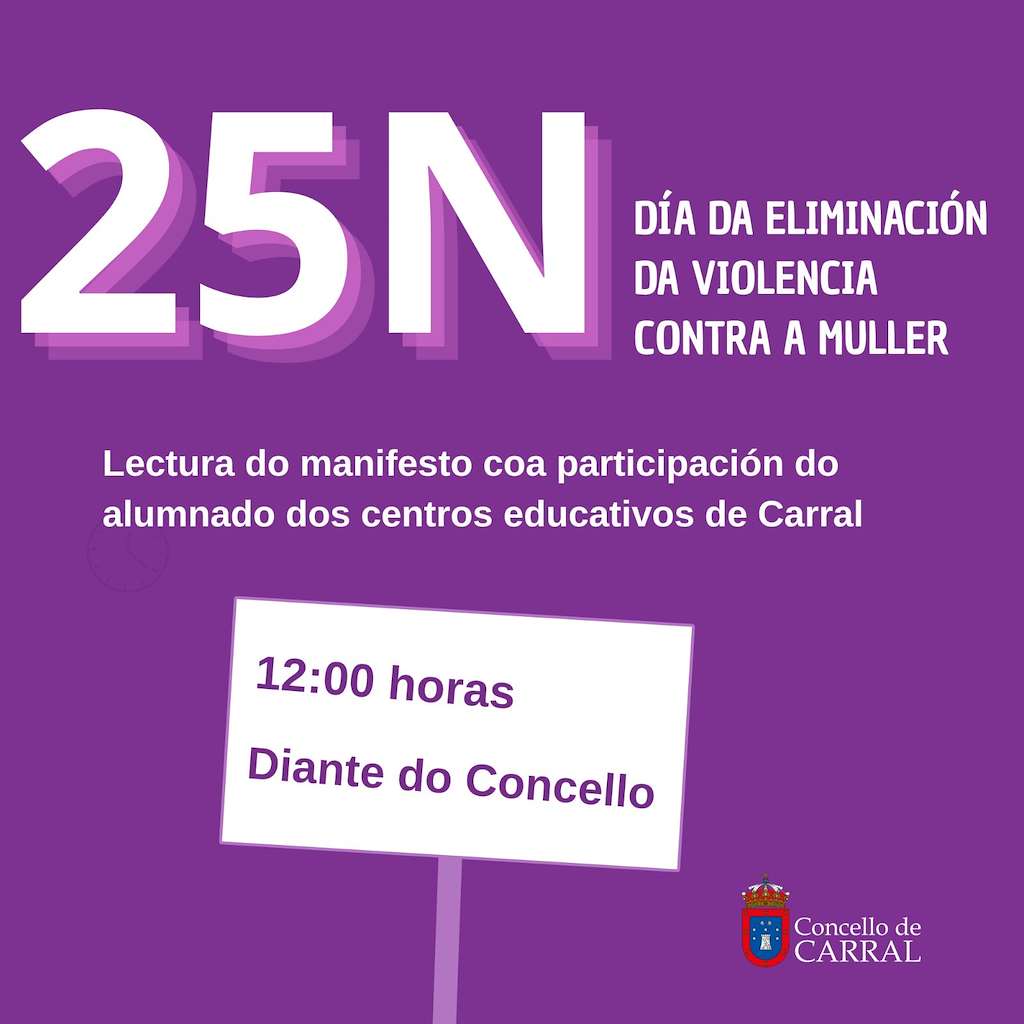 Día da Eliminación da Violencia contra a Muller  en Carral