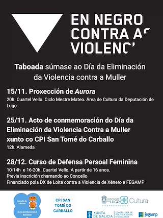 Fechas, información, programa, cartel, imágenes, mapa y ubicación de Día da Eliminación da Violencia Contra a Muller  (2025)  en  Taboada
