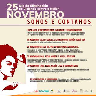 Fechas, información, programa, cartel, imágenes, mapa y ubicación de Día da Eliminación da Violencia contra as Mulleres  (2025)  en  Valdoviño