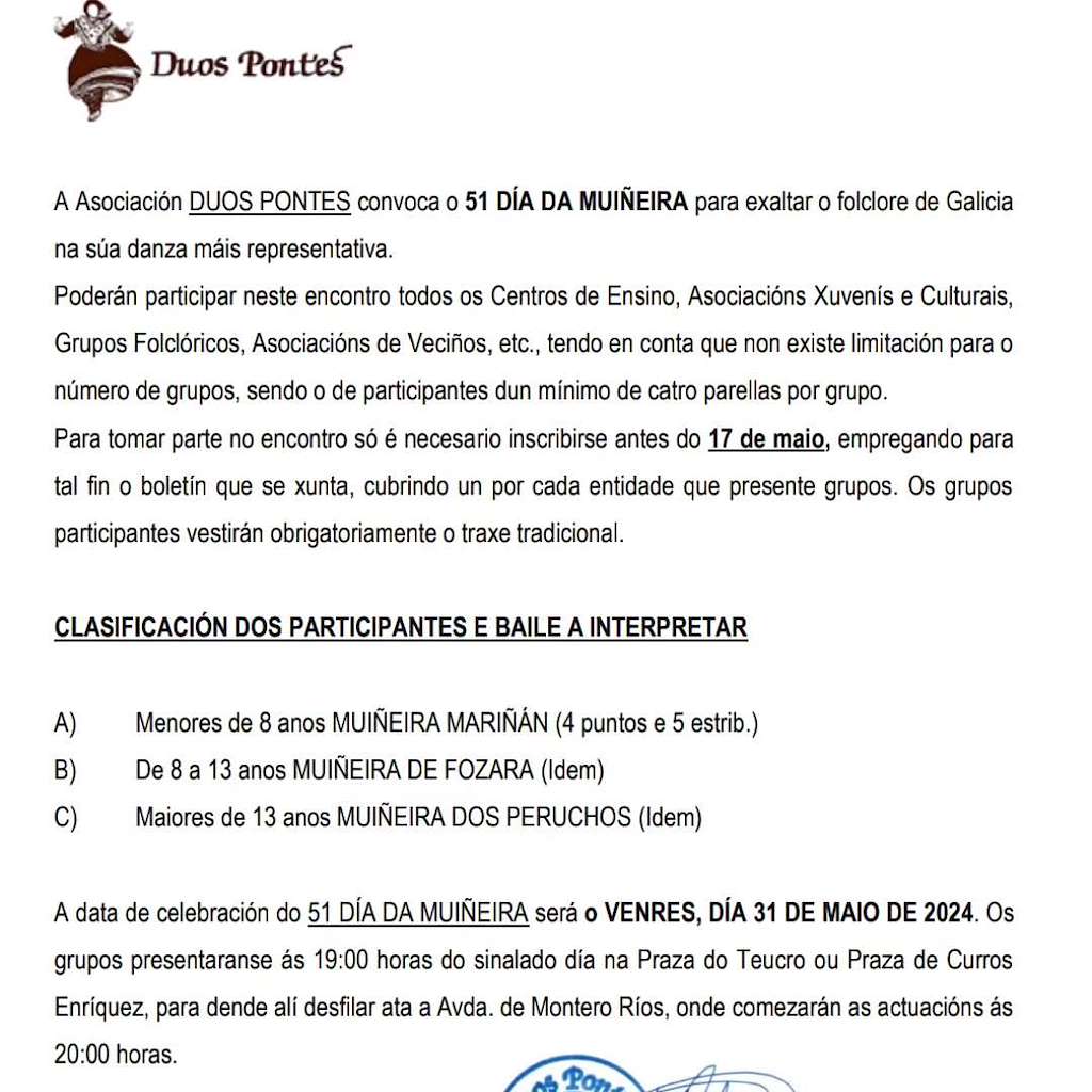 LII Día da Muiñeira (2025) en Pontevedra