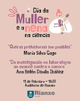 Fechas, información, programa, cartel, imágenes, mapa y ubicación de Día da Muller e a Nena na Ciencia (2026)  en  Rianxo