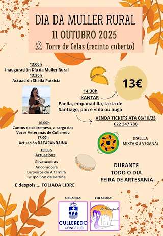 Fechas, información, programa, cartel, imágenes, mapa y ubicación de Día da Muller Rural  (2025)  en  Culleredo