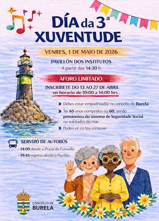 Fechas, información, programa, cartel, imágenes, mapa y ubicación de Día da Terceira Xuventude (2026)  en  Burela