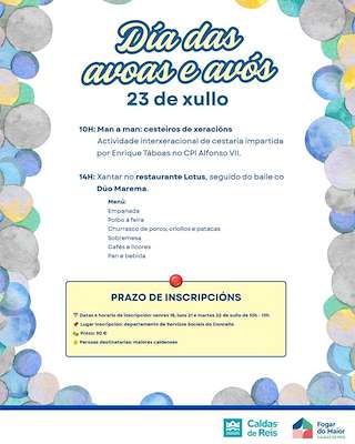Fechas, información, programa, cartel, imágenes, mapa y ubicación de Día das Avoas e Avós  en  Caldas de Reis