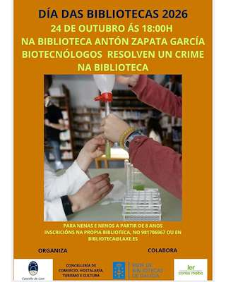 Fechas, información, programa, cartel, imágenes, mapa y ubicación de Día das Bibliotecas (2026)  en  Laxe