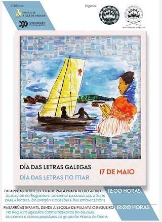Fechas, información, programa, cartel, imágenes, mapa y ubicación de Día das Letras Galegas  en  Illa de Arousa