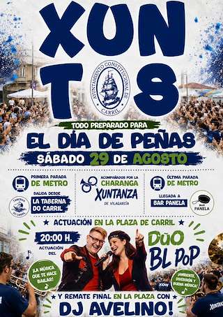 Fechas, información, programa, cartel, imágenes, mapa y ubicación de Día de Peñas e Xuntanza de Carril (2026)  en  Vilagarcía de Arousa