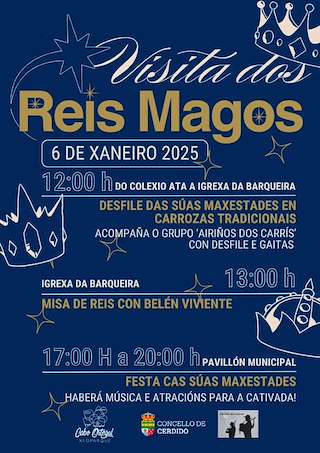 Fechas, información, programa, cartel, imágenes, mapa y ubicación de Día de Reis  (2026)  en  Cerdido