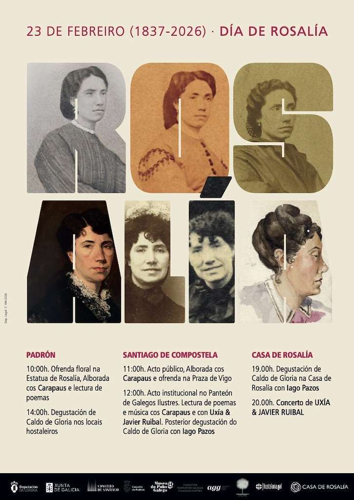 Día de Rosalía de Castro en Santiago de Compostela