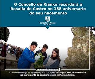 Fechas, información, programa, cartel, imágenes, mapa y ubicación de Día de Rosalía  en  Rianxo