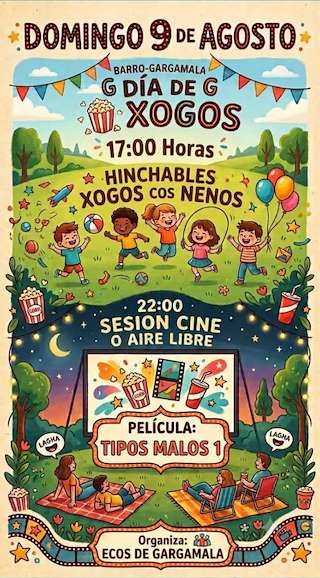 Fechas, información, programa, cartel, imágenes, mapa y ubicación de Día de Xogos de Gargamala (2026)  en  Mondariz