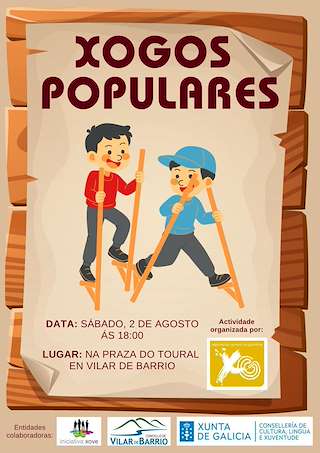Fechas, información, programa, cartel, imágenes, mapa y ubicación de Día de Xogos Populares  en  Vilar de Barrio