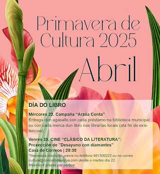 Fechas, información, programa, cartel, imágenes, mapa y ubicación de Día do Libro  en  Arzúa