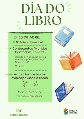 Fechas, información, programa, cartel, imágenes, mapa y ubicación de Día do Libro (2026)  en  Ponteceso