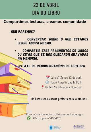 Fechas, información, programa, cartel, imágenes, mapa y ubicación de Día do Libro (2026)  en  Ribadeo