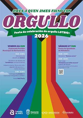 Fechas, información, programa, cartel, imágenes, mapa y ubicación de Día do Orgullo (2026) en Ames