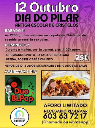 Fechas, información, programa, cartel, imágenes, mapa y ubicación de Día do Pilar de Cristelos (2025)  en  Tomiño