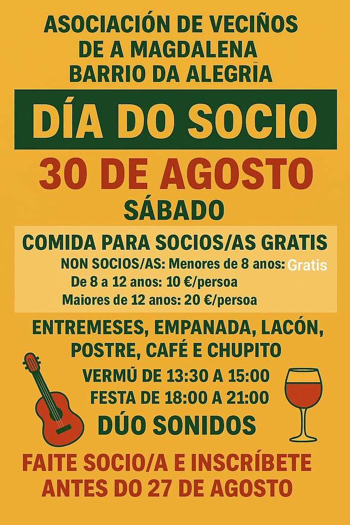 Día do Socio da Magdalena (2025) en Ortigueira