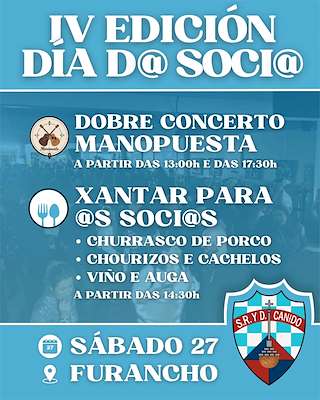 Fechas, información, programa, cartel, imágenes, mapa y ubicación de IV Día do Socio de Canido  (2026) en Ferrol