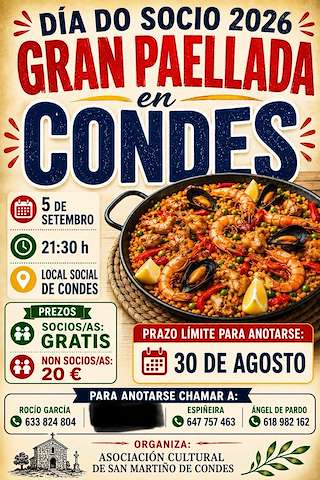 Fechas, información, programa, cartel, imágenes, mapa y ubicación de Día do Socio (2026) en Friol